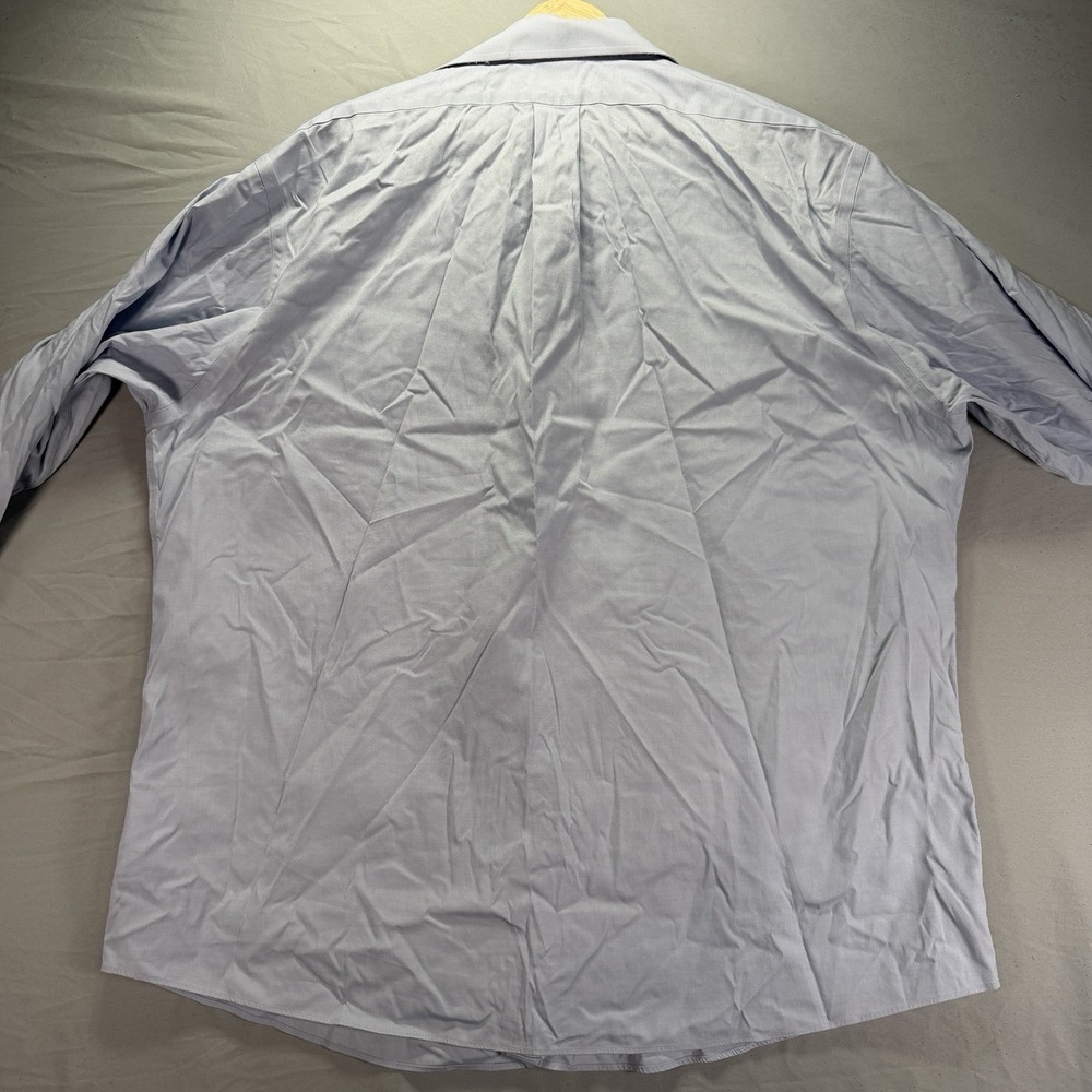 Brooks Brothers Dress Shirt Mens 17.5 Blue Regent Fit Button Up Supima Cotton - Picture 6 of 11